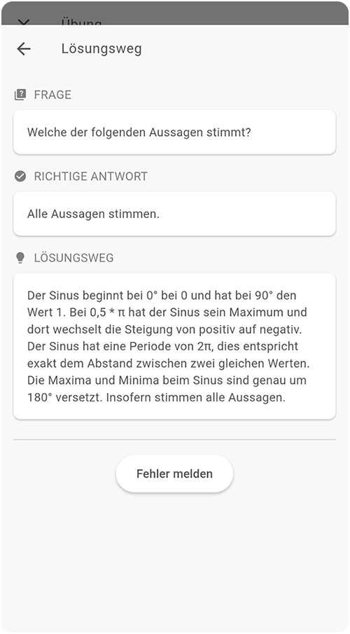 Lösungswege in der MedAT+ Smartphone App von studymed